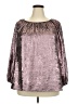 Lane Bryant 100% Polyester Metallic Silver 3/4 Sleeve Blouse Size 18 - 20 Plus - photo 1