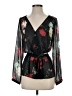 Express 100% Polyester Black 3/4 Sleeve Blouse Size S - photo 1