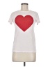 Chaser Hearts White Short Sleeve Top Size M - photo 1