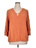 JM Collection Orange 3/4 Sleeve Blouse Size XL - photo 1