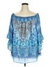Avenue 100% Polyester Blue 3/4 Sleeve Blouse Size 22 Plus - photo 1