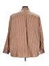 Maurices 100% Polyester Stripes Brown 3/4 Sleeve Blouse Size 4X - photo 2
