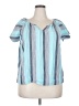 St. John's Bay Blue Short Sleeve Blouse Size XXL (petite) - photo 1