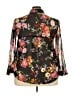 Truth NYC 100% Polyester Floral Black Long Sleeve Blouse Size 2X - photo 2
