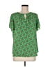 Van Heusen 100% Polyester Green Short Sleeve Blouse Size M - photo 1