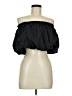 Shein 100% Polyamide Solid Black 3/4 Sleeve Top Size M - photo 1