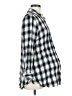 Isabel Maternity 100% Rayon Checkered-gingham Silver 3/4 Sleeve Blouse Size Med Maternity - photo 4
