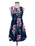 Assorted Brands Floral Blue Casual Dress Size S - photo 1