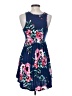 Assorted Brands Floral Blue Casual Dress Size S - photo 2