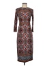 Adorne Print Brown Casual Dress Size 0 - photo 1