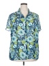 Sag Harbor Floral Teal Short Sleeve Blouse Size 2X - photo 1