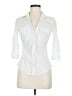 James Perse White 3/4 Sleeve Button-Down Shirt Size Med (2) - photo 1