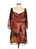 Hutch 100% Polyester Print Brown Cocktail Dress Size 12 - photo 1