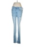 H&M 100% Polyester Color Block Blue Jeans Size 28 WAIST SHORT - photo 1