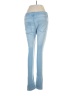 H&M 100% Polyester Color Block Blue Jeans Size 28 WAIST SHORT - photo 2