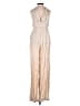 Stiletto Metallic Ivory Jumpsuit Size M - photo 2