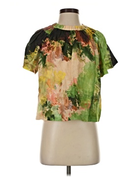 Lavender Brown Short Sleeve Blouse (view 1)