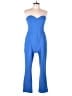 Express Color Block Blue Jumpsuit Size 10 - photo 1