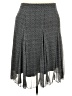 Coldwater Creek 100% Polyester Chevron-herringbone Gray Casual Skirt Size L - photo 1