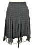 Coldwater Creek 100% Polyester Chevron-herringbone Gray Casual Skirt Size L - photo 2