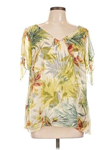 Dana Buchman Short Sleeve Silk Top (view 1)