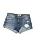 Paige 100% Cotton Hearts Blue Denim Shorts Size 26 waist - photo 1