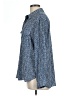 Pleione 100% Polyester Tweed Blue Long Sleeve Blouse Size L - photo 5