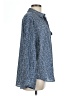 Pleione 100% Polyester Tweed Blue Long Sleeve Blouse Size L - photo 4