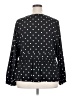 Ann Taylor LOFT 100% Polyester Polka Dots Black Long Sleeve Blouse Size 20 - photo 2