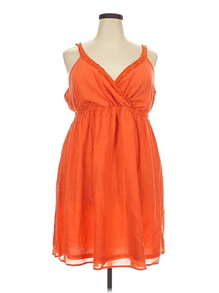 Pre-owned Lane Bryant Casual Dress In Orange