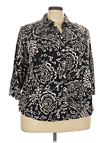 Jones New York 3/4 Sleeve Button-Down Shirt (view 1)