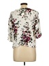 LUQ 100% Rayon Floral Ivory 3/4 Sleeve Blouse Size L - photo 2