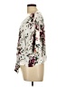 LUQ 100% Rayon Floral Ivory 3/4 Sleeve Blouse Size L - photo 5