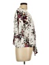 LUQ 100% Rayon Floral Ivory 3/4 Sleeve Blouse Size L - photo 4