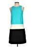 Unbranded Color Block Teal Casual Dress Size 4 - photo 1