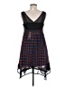 Bar III 100% Polyester Plaid Blue Casual Dress Size M - photo 2