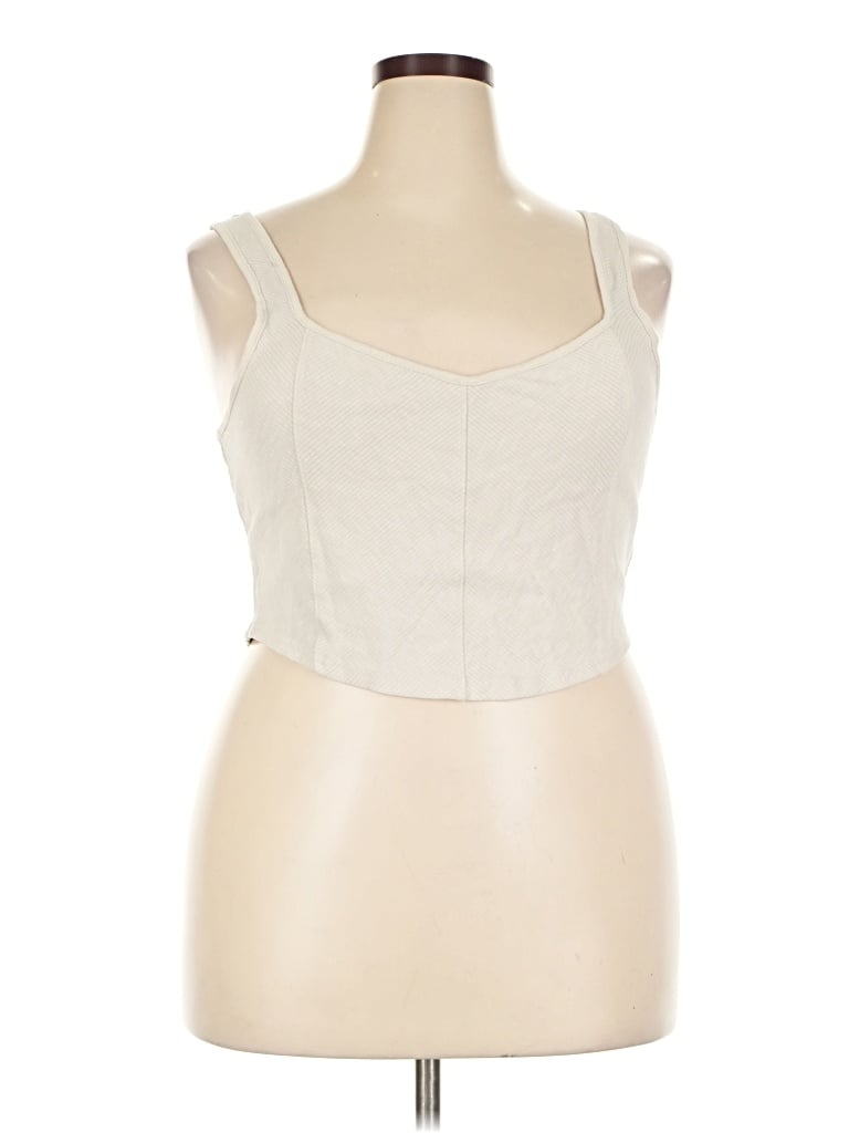 Pre-owned Aerie Sleeveless Top Ivory Sweetheart Neckline Tops