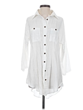 Unbranded 3/4 Sleeve Button-Down Shirt (view 1)