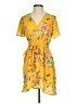 Shinestar 100% Polyester Floral Yellow Casual Dress Size S - photo 1