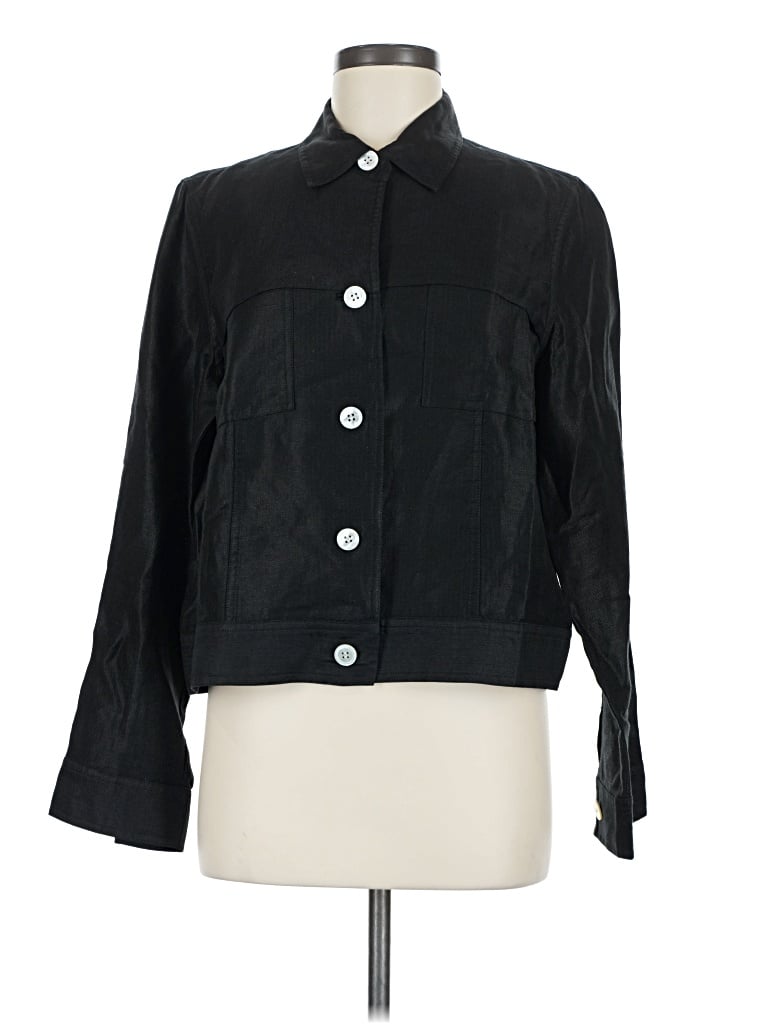 Pre-owned Doncaster Collection Long Sleeve Button Down Shirt In Black