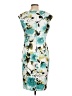DressBarn Print Teal Cocktail Dress Size 12 - photo 2