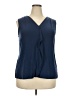 Roz & Ali Blue Sleeveless Blouse Size 2X - photo 1