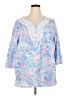 Talbots Outlet Blue 3/4 Sleeve Blouse Size 2X - photo 1