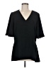 Ann Taylor Black Short Sleeve Blouse Size L - photo 1