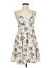 Shein 100% Polyester Floral Ivory Cocktail Dress Size 6 - photo 1