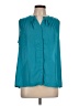 Collective Concepts 100% Polyester Teal Sleeveless Blouse Size L - photo 1