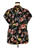 Vince Camuto 100% Polyester Floral Black Short Sleeve Blouse Size XXL - photo 2