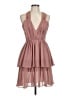 H&M 100% Polyester Pink Cocktail Dress Size 10 - photo 1