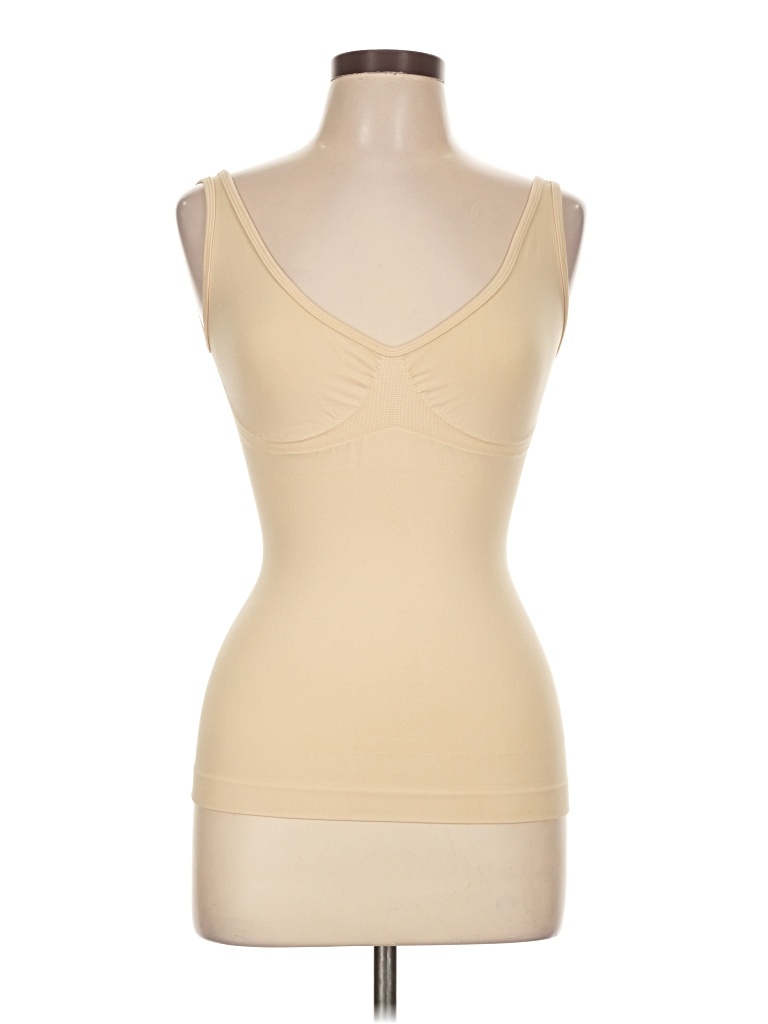 Pre-owned Unbranded Sleeveless T-shirt In Tan