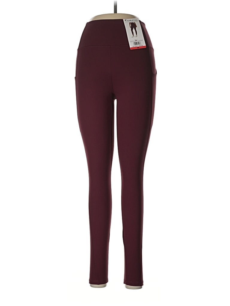Pre-owned Fabletics Active Pants In Burgundy